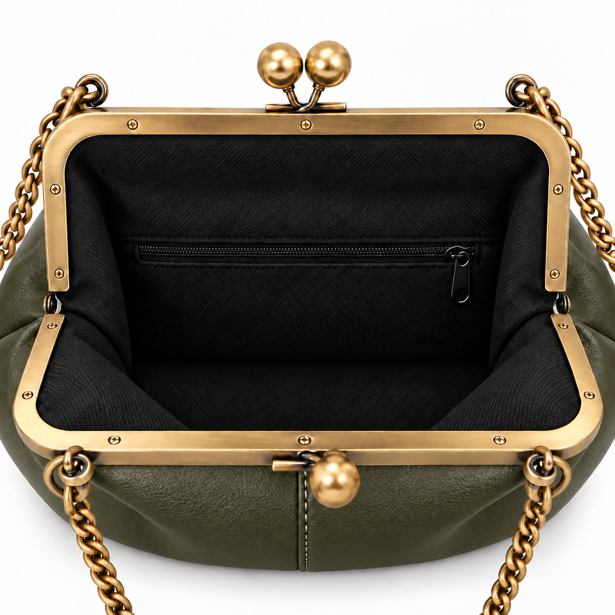 Inala Vintage Clasp-Deep Olive Green