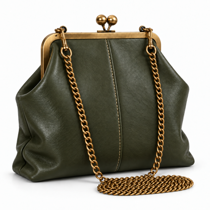 Inala Vintage Clasp-Deep Olive Green