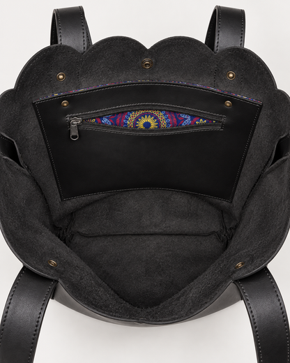 Scallop Tote - Black