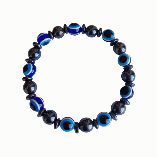 Evil Eye with Hematite – Protection & Grounding