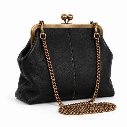 Inala Vintage Clasp - Black- Goat Nappa