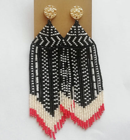 Tribal Queens Beaded Earrings